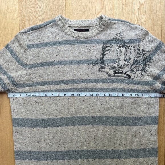 Y2K POINT ZERO STRIPED SWEATER - L - Picture 13 of 15